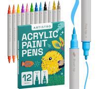 Artistro 13 pack acrylic Dual Tip Paint Pens Brush + Fine Tips