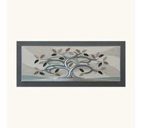 Artitalia Quadro contemporaneo in rilievo con decori in resina e foglia argento