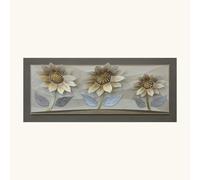 Artitalia Quadro materico moderno in rilievo 3d decori in resina e foglia argent