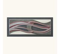 Artitalia Quadro moderno con decoro in resina in rilievo e foglia argento 155x65