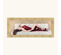 Artitalia Stampa moderna figurativa con cornice oro decori con glitter e brillan