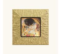 Artitalia Stampa piccola con cornice in legno dorato "Il Bacio I" 26x26 Klimt Le