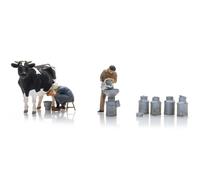 Artitec 5870023 - H0 / 1:87 - Contadini Del Latte Con Mucca - Nuovo