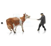 ARTITEC 5870031 - Contadino con una mucca ostinata. scalaH0 1:87