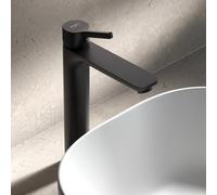 Artiviana Allegro rubinetto lavabo con corpo del rubinetto rialzato rubinetto, con maniglia filigranata, R97JC000NE+PR2300BM, Allegro nero opaco [Rubinetteria Bagno > Rubinetteria Lavabo]