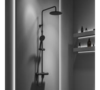 Artiviana Desiderio sistema doccia con termostatico per 2 uscite, R0822EA0NE, Desiderio nero opaco [Rubinetteria Bagno > Colonne Doccia]