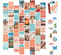 Artivo Kit per collage da parete color pesca, decorazione per la stanza, immagini estetiche da parete, grazioso collage di immagini, immagini preppy per parete, decorazione per la stanza delle ragazze