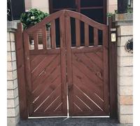 Artiz Cancelli da Giardino per Esterni, Recinzione Divisoria in Legno Autoportante Porte in Legno Vintage Carbonizzato per La Decorazione di Giardini E Cortili(Marrone,130x90cm)