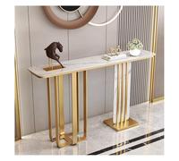 Artiz Consolle Moderna Per Ingresso, Tavolino Stretto E Lungo Per Divano Tavolino Decorativo Rock Slab Tavolino Da Parete Semplice Per Corridoio, Ingresso, Soggiorno(Gold-D,100x30x80cm)