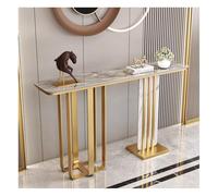 Artiz Consolle Moderna Per Ingresso, Tavolino Stretto E Lungo Per Divano Tavolino Decorativo Rock Slab Tavolino Da Parete Semplice Per Corridoio, Ingresso, Soggiorno(Gold-B,150x30x80cm)