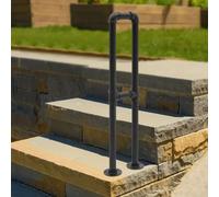 Artiz Corrimano Per Scale A Forma Di U, Ringhiera Di Sicurezza Antiscivolo In Stile Industriale, Maniglione Di Sostegno Robusto Per Giardino, Cortile, Terrazza, Garage(Black-1PC,75CM/2.4FT)