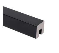 Artiz Corrimano Per Scale In Legno, Ringhiere In Vetro, Canale Superiore Per Ringhiere In Vetro, Per Vetri Spessi 1,25 Cm(nero,100cm/40in)