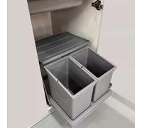 Artiz Pattumiera Estraibile Sottopensile, Contenitore Per La Raccolta Differenziata In Cucina, Kit Pattumiera Sottolavello Rinforzata Per La Separazione Dei Rifiuti(Double-7+7L)