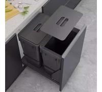 Artiz Pattumiera Estraibile Sottopensile E Sottolavello Kit Pattumiera Sottolavello Contenitore Per La Raccolta Differenziata In Cucina Con Guide A Chiusura Rallentata(Double-18+18L)