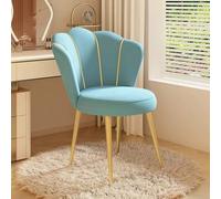 Artiz Poltrona Da Trucco Per La Sala, Poltrone Da Trucco In Stile Moderno Di Metà Secolo Con Schienale Sgabello Per Soggiorno, Camera Da Letto(Azzurro)