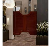 Artiz Porte A Battente, Porta Interna in Legno Massello per Saloon E Bar, Porta A Doppia Azione con Cerniere per Divisorio D'ingresso di Negozi(Brown-B,125x100cm(49.2x39.4in))