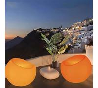 Artiz Sedia Luminosa A LED, Poltrona Reclinabile A LED Illuminata Con Telecomando, Seduta Laterale Rotonda Con 16 Colori Variabili Per Illuminazione D'atmosfera Per Patio E Feste(65x65x50cm)