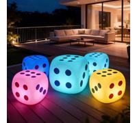Artiz Sgabello/cubo Luminoso A LED Di Forma Quadrata, 16 Colori RGB, Impermeabile, Luci D'atmosfera Divertenti Sgabello Ricaricabile Per Esterni Con Telecomando Per Feste In Casa(60x60x60cm)