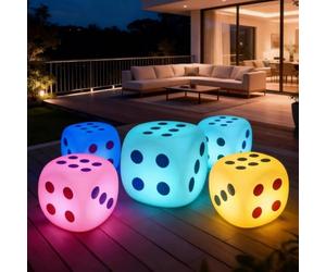 Artiz Sgabello/cubo Luminoso A LED Di Forma Quadrata, 16 Colori RGB, Impermeabile, Luci D'atmosfera Divertenti Sgabello Ricaricabile Per Esterni Con Telecomando Per Feste In Casa(30x30x30cm)