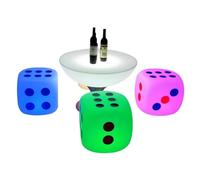 Artiz Sgabello Luminoso A Forma Di Cubo Con LED Che Cambiano Colore, Ideale Per Giardino, Cortile E Feste, Tavolino Luminoso A LED Con 16 Colori RGB E Telecomando