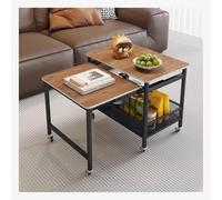 Artiz Tavolino Moderno Con Cestino Portaoggetti, Tavolino Da Caffè Quadrato Impilabile Tavolino Da Caffè Portatile Con Ruote, Comodino Per Soggiorno, Camera Da Letto, Divano(Black-C)