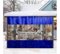 Artiz Tende in Vinile Trasparente per Chiusura Patio, Tenda A Pannello Trasparente da Esterno da 0,5 Mm con Occhielli, Resistente alle Intemperie per Pergola, Veranda, Gazebo(1.2x2m)