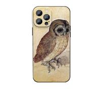 Artizgcase Cover per iPhone 15 Pro, alla moda, retrò, animale, il piccolo gufo di Albrecht Durer, custodia per telefono per uomini e donne, protezione completa, antiurto, per ragazzi e ragazze