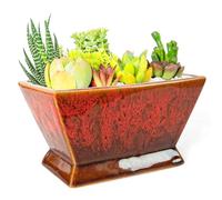 ARTKETTY Vasi per piante, grandi vasi per piante grasse con drenaggio, vasi in ceramica per interni ed esterni, per piante di cactus, bonsai, fioriere smaltate, contenitore per scrivania, decorazione