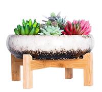 ARTKETTY Vasi per piante grasse, vasi per piante di cactus di grandi dimensioni con drenaggio, vaso bonsai in ceramica per interni per il giardino e la casa