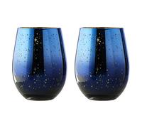 Artland - Set di 2 bicchieri Galaxy DOF - Bicchieri colorati ispirati allo spazio - Bicchieri in vetro soffiato a bocca - Bellissimi bicchieri da vino senza stelo