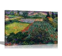 Artley Prints Campo con papaveri di Vincent Van Gogh, arte da parete su tela, pronta da appendere l Immagini di paesaggi per la decorazione l Opera d'arte di paesaggi 40 x 30 cm, formato A3