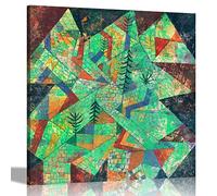 Artley Prints - The Forest Construction by Paul Klee Canvas Wall Art l Stampe quadrate moderne | Espressionismo opera d'arte per soggiorno camera da letto 40 x 40 cm (16 x 16 pollici)