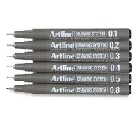Artline 230 Disegno Tecnico Penne Redazione Astuccio Grafico Design 6 Penne