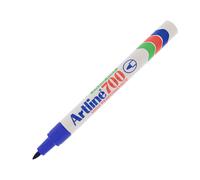 Artline EK700 sottile, 0.7 mm, corpo con clip da tasca e ricaricabile-pennarello indelebile, colore: alluminio/blu