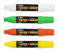 artline AE124WA - Pennarello per poster, a base d'acqua, tratto da 12 mm, confezione da 4