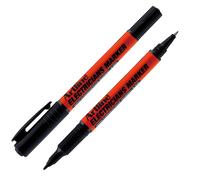 ARTLINE - AELFT-N - Marcatore permanente - per elettricisti - a doppia punta 0,4-1,0 mm - nero - Artline - 95024 - Conf. da 1 Pz. - AELFT-N