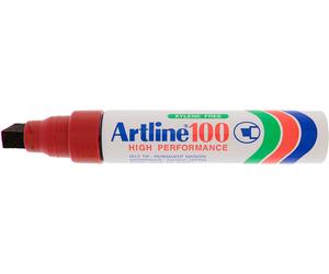 Artline MARCATORE INDELEBILE 100 ROSSO PUNTA SCALPELLO 7-12 mm ASCIUGA VELOCE RICARICABILE