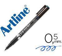 artline Pennarello cd punta in fibra permanente ek-883 blu 0,5 mm - blister da 1 pezzo