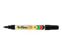 artline Set di 5 pennarelli da 70", permanenti, in alluminio, punta conica, 1,5 mm, colore: Nero