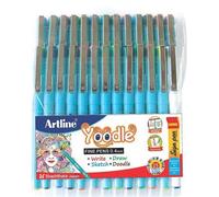 Artline Yoodle Art - Pennarelli a punta fine per scarabocchiare e schizzi, punta fine da 0,4 mm, confezione da 25