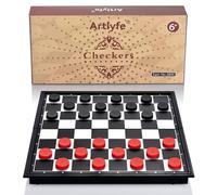 Artlyfe Dama Magnetica Gioco da Tavola, Set Scacchiera Magnetica Pieghevole Portatile, Adatto a Bambini e Adulti, Perfetto per Feste e Viaggi