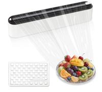Artlyfe Distributore magnetico di pellicola salvafreschezza con taglierina ed esclusivo tappetino antiscivolo, dispenser di fogli di alluminio migliorato cassetto (senza foratura, con 2 ganci) adatto
