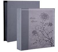 Artmag Album fotografico Picutre 4 x 6 500 foto, copertina in pelle di grande capacità, per matrimoni e famiglie, contiene 500 foto orizzontali e verticali 4 x 6 (grigio), 500 tasche