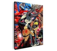 Artmazing | Bugs Bunny Quadro colorato | Immagine Bugs Bunny | Bugs Bunny Immagini Moderni | Fantastici quadri da parete per soggiorno | Murale Bugs Bunny Deko XXL | Tela XXL | Bugs Bunny