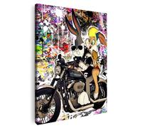 Artmazing | Bugs Bunny Quadro colorato | Immagine Bugs Bunny | S-Art Immagini | Bugs Bunny Immagini Moderni | Fantastici quadri da parete per soggiorno | Murale Bugs Bunny Deko XXL | Tela XXL | Bugs