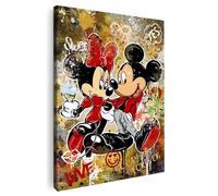 Artmazing | Topolino Minnie, immagine colorata | immagini S-Art | Topolino Minnie Immagini Moderni | Fantastiche immagini da parete per il soggiorno | Murale Mickey Minnie Decorazione XXL | Tela XXL |