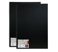 Artme Carnet da Schizzo A2 Verticale - Blocco per Schizzi e Disegno a spirale, 30 fogli, 160 g/m² - Ideale per schizzi, bozzetti e pittura(A2 x 2)