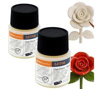 ARTME Clay Glaze Gloss 60 ml x2, vernice a finitura lucida per argilla polimerica, argilla secca all'aria e ceramica, top coat protettivo trasparente, asciugatura rapida e facile da applicare