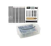 Artme Set da disegno in grafite - matite in grafite e carboncino, bastoncini, mastice e gomma bianca, temperino, moncone