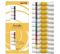 Artme Set Di Colori Acrilici 12 Tubi Di Colori (12ml) Qualità Premium Per Studenti E Artisti, Sfumature Ricche - Compatto, Facile Da Usare, Non Tossico